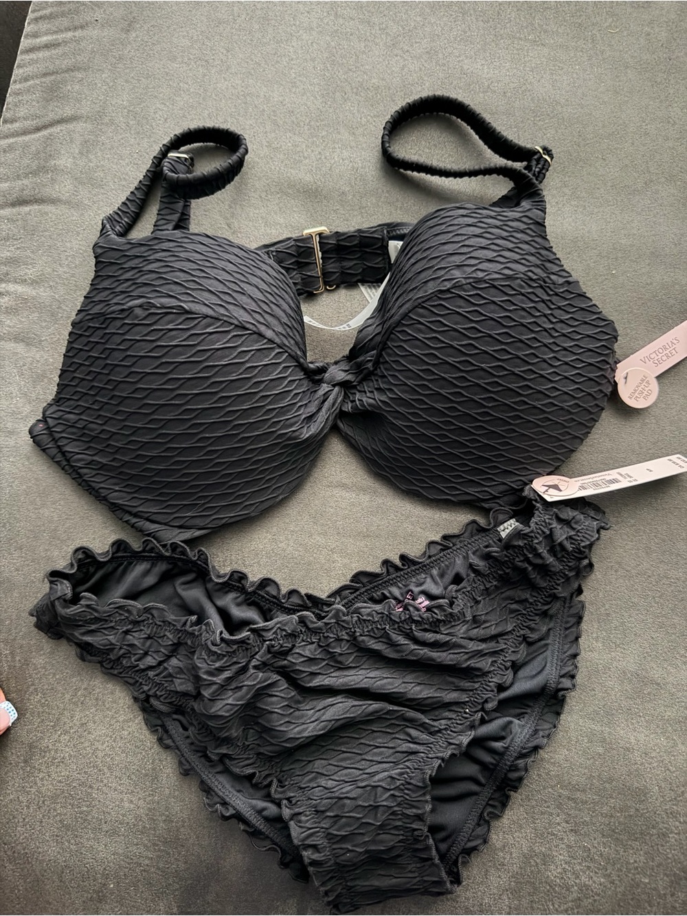 NWT Victoria's Secret Black 2-piece SEXY swimsuit